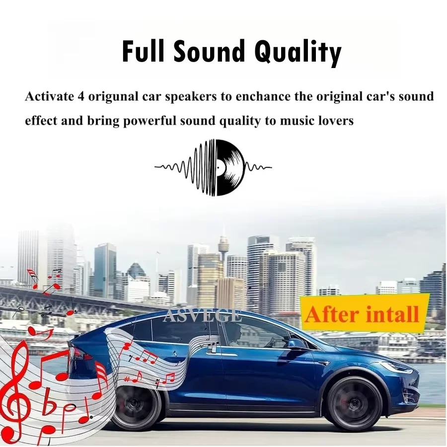 Upgrade Inactive Speaker Activation Wire Harness Fits with DSP for Tesla Model 3-Speakers Cable with DSP Control Box