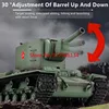 1:16 Soviet KV Series Shoot Bullet  Remote Control Tank 2.4G 320 ° Turret Rotation LED Lighting Heavy Army Electric RC Truck Toy 5