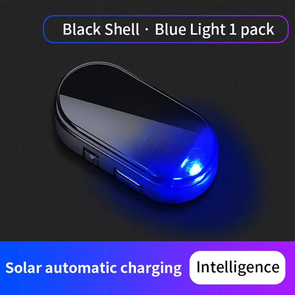 Solar-Powered LED Car Interior Anti-Theft Warning Light