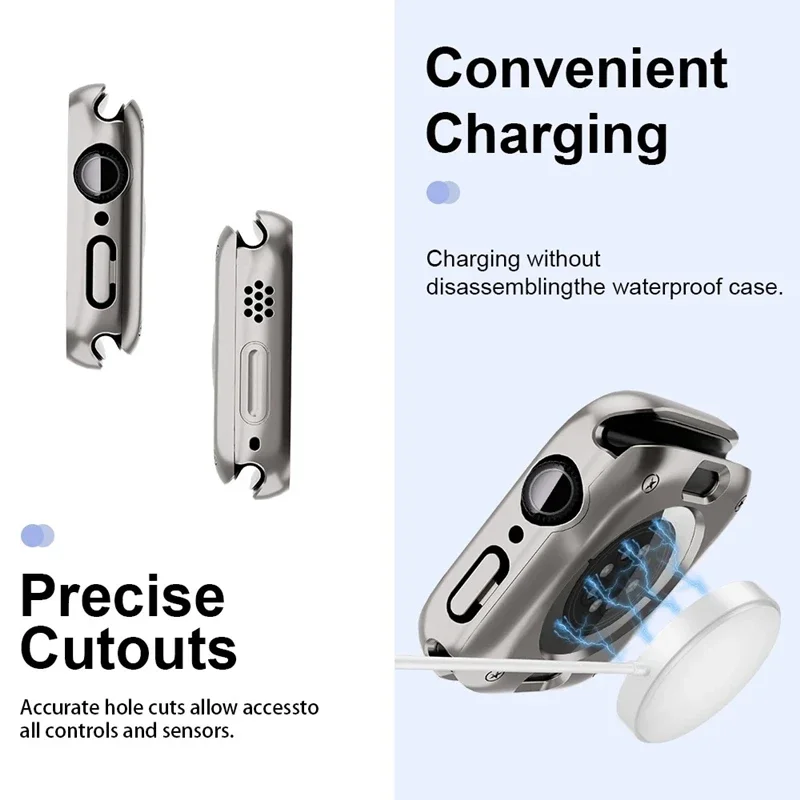 Premium Screen Protector Cover with Hard PC Front & Rear Bumper for Apple Watch Accessories