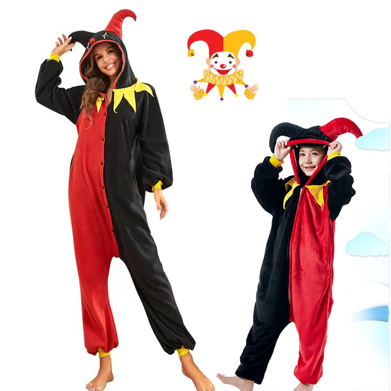 

Autumn and Winter New Children's Adult Clown Costume Halloween Circus Clown Costume Party Kindergarten Activity Parent Child Cos