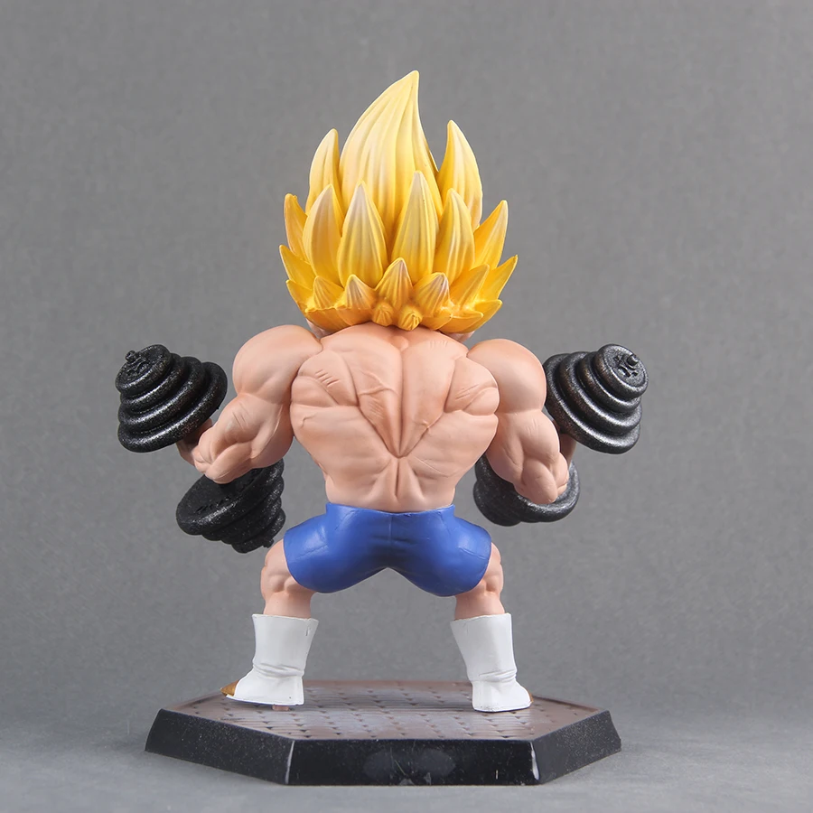 17cm aptidão muscular vegeta figura dragon ball figura primo irmão dumbbell  vegeta figura de ação pvc modelo brinquedos - AliExpress