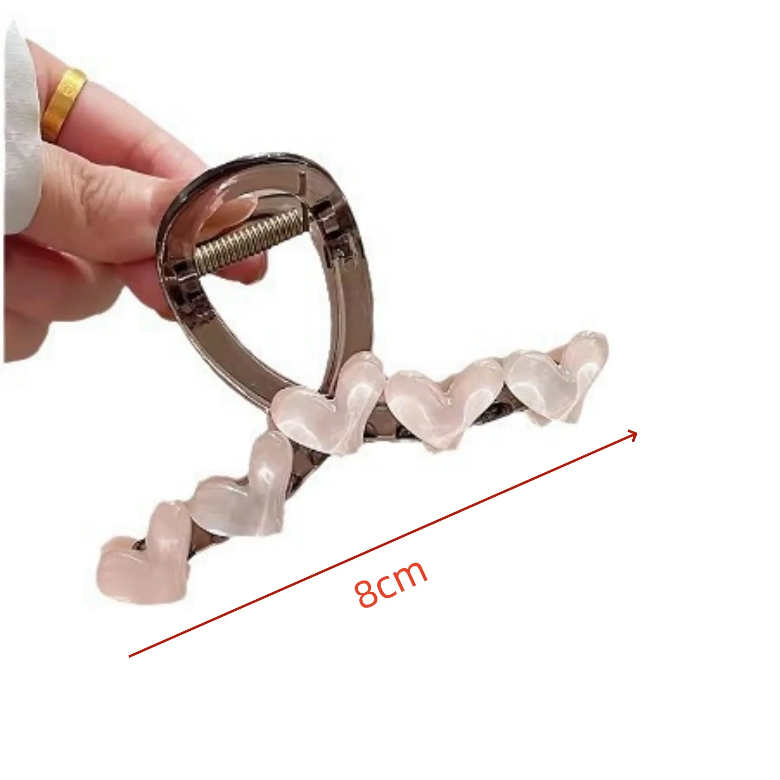 1PC Cute Heart - Shaped Hair Claw Set: For Back - of - Head, Trendy Hair Accessories for Women