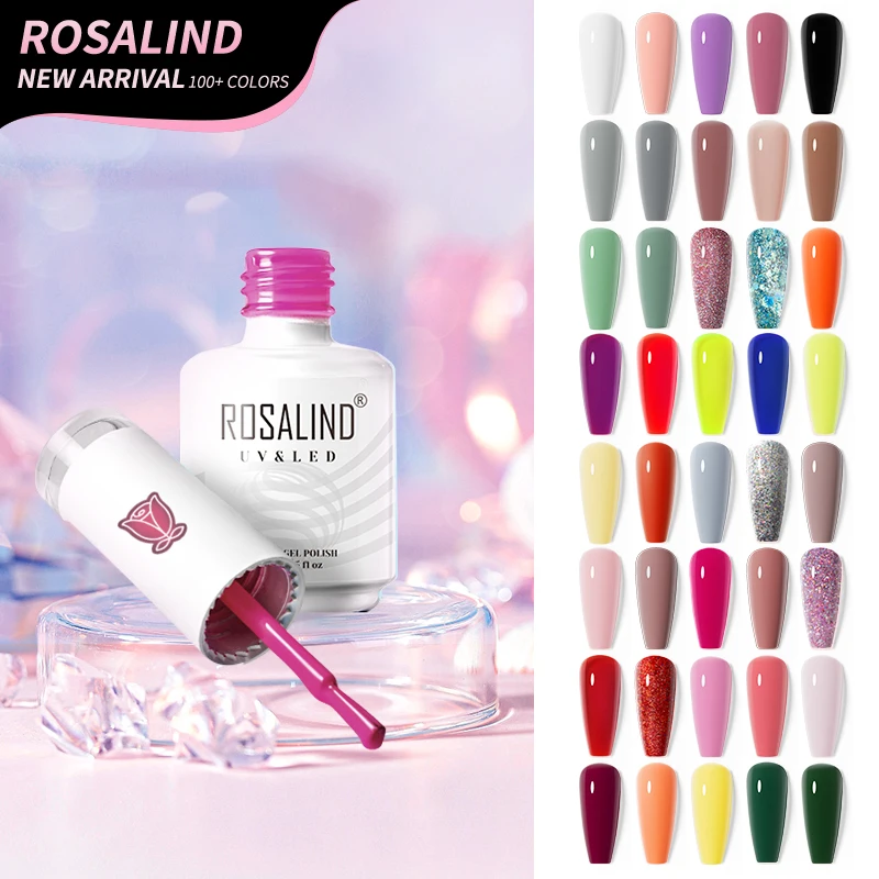 ROSALIND-Caneta Esmalte Gel, Verniz Híbrido, Semi Permanente, Linha UV Nail Art, Soak Off, Top Base Coat, 15ml