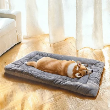 Extra Large Plush Dog Bed Sofa Thickened Super Soft Polyester Pet Mat Dog Crate Mat Bed For Small Medium Large Dog Bed 2