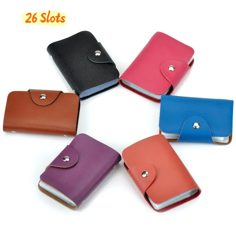 

Держатель для карт из натуральной кожи, 26 отделений