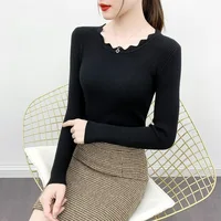 2024 Fashion Long Sleeve Elegant O-neck Women Sweater Autumn Solid Slim Knitted Tops Winter Casual Pullover Jumper - Image 5