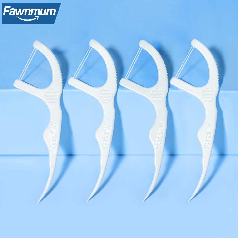 Dental Floss Sticks 50/100pcs Double Line for Oral Care