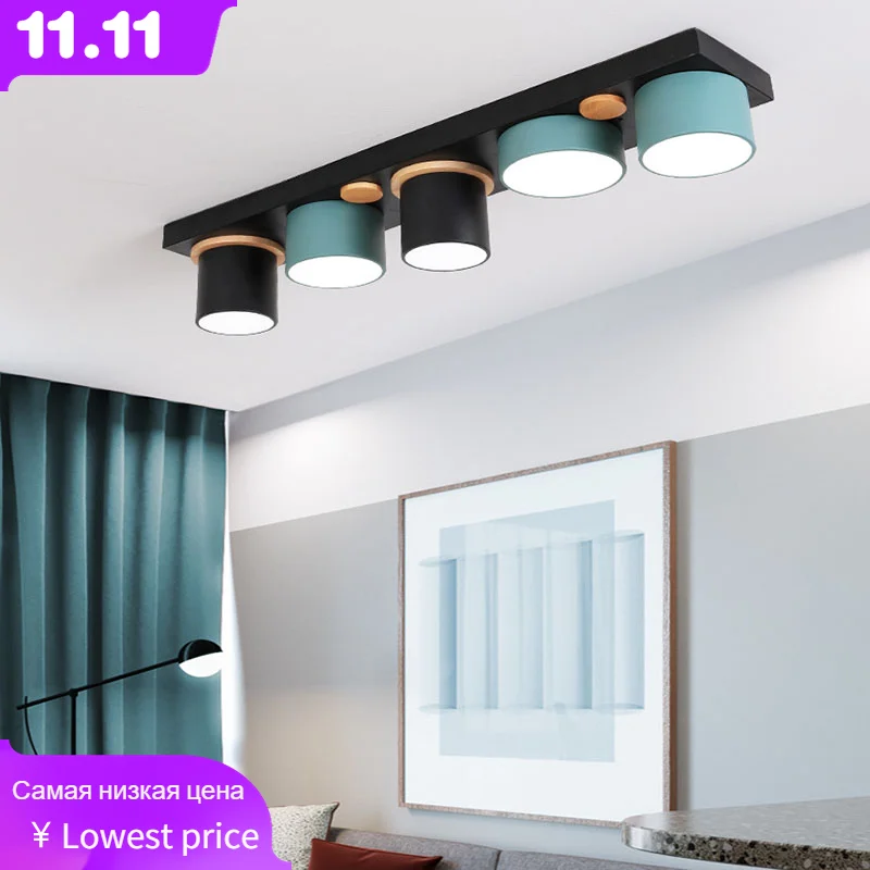 

Modern Minimalist LED Ceiling Lights LED Bulbs Daily Lighting Lake Blue 220V Surface Mounted Bathroom Metal Iron led lights