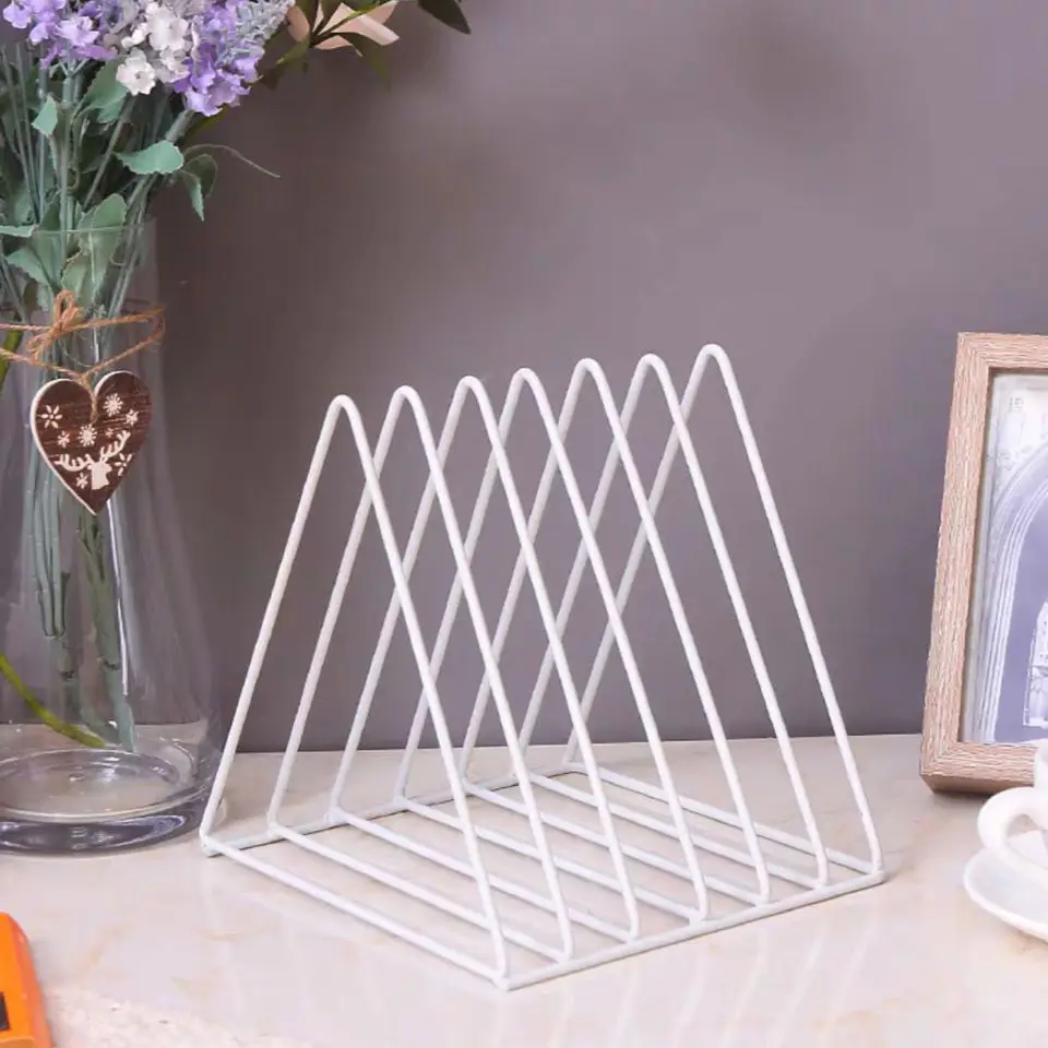 Nordic Style Triangular Bookshelf Magazine Storage And Organization Shelf Desktop Bookshelf Dust-Proof Storage Book Box
