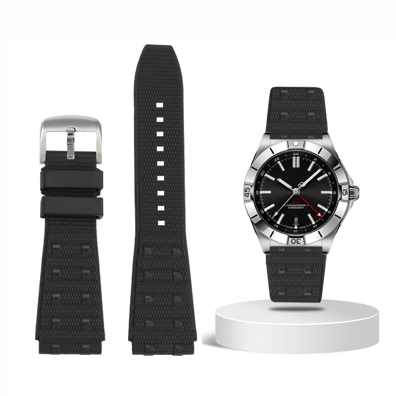 Per Breitling Temporizzazione Meccanica B01 Cinturino In Fluorurubber Avengers Citizen Seiko Cinturino In Silicone Per Sport All'Aria Aperta 22Mm 24Mm
