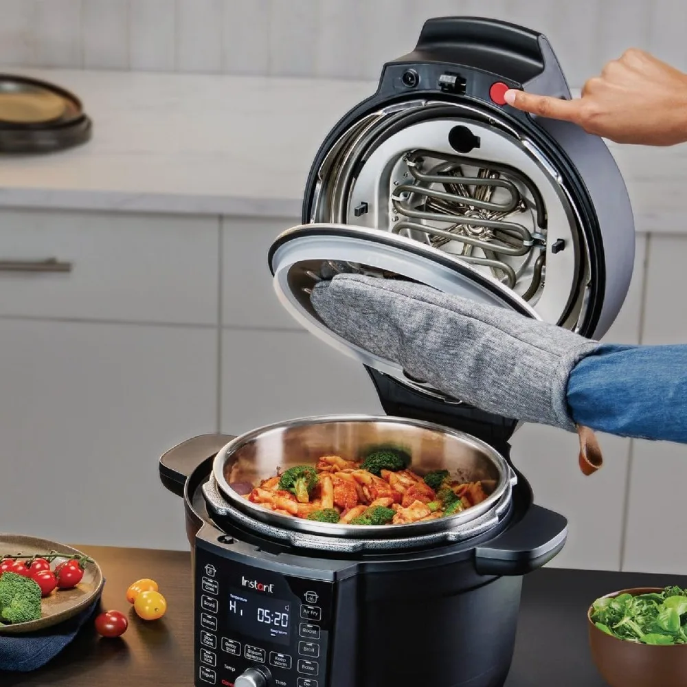 Duo Crisp Ultimate Lid, 13-in-1 Air Fryer and Pressure Cooker Combo, Sauté, Slow Cook, Bake, Steam, Warm, Roast, Dehydrate 2