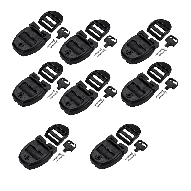 

8 Sets Spa Hot Tub Cover Broken Latch Repair Kit Spa Cover Lock Slot Replacement Latches Clip Lock With Keys And Screws