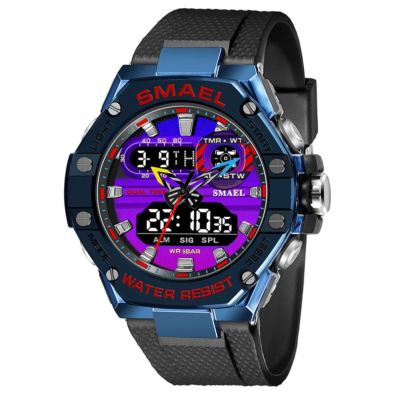 

Fashion Smael Top Brand Men Waterproof Sport Watch Digital Led Stopwatch Alarm Clock 8066 Military Watches Wrist Watches