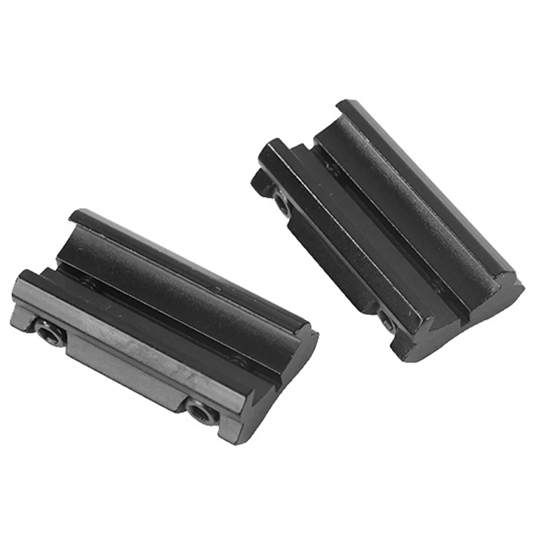 2Pcs Tactical Scope Adapter Mount Base 11mm Dovetail to 20mm Picatinny Rail Mount Hunting Rifle Ring Converter