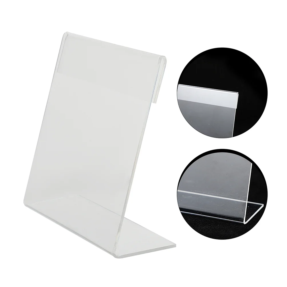 

3Pcs Price Label Display Stand- Sign Stand Holder Display Cards Display Stands ( Horizontal )