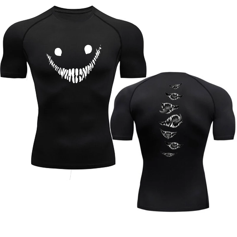 Short Sleeve T Shirt Sport T Shirt Running T Shirt Running T Shirts Compression T Shirt Running T Shirt Men Short Sleeve Compression Shirt Summer Quick Dry Top Black Bodybuilding Muscle Workout Breathable Gym