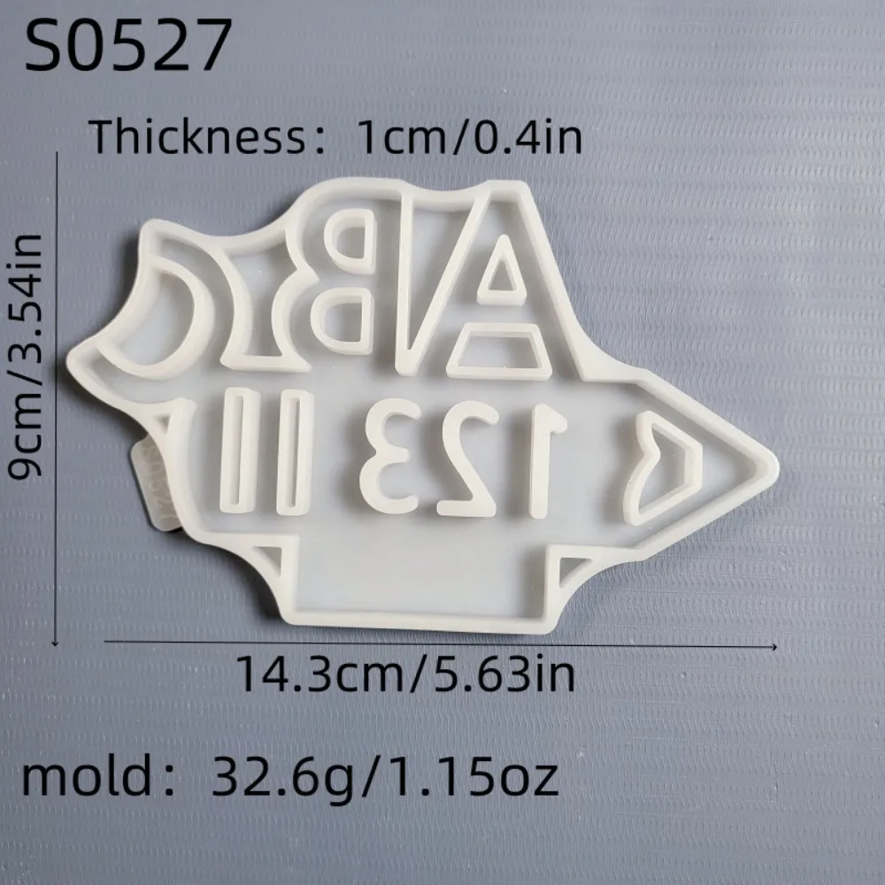 연필 알파벳 플러그인 장식 석고 캔들 거치대 몰드, DIY 시멘트 석고 캔들, 거치대 실리콘 몰드
