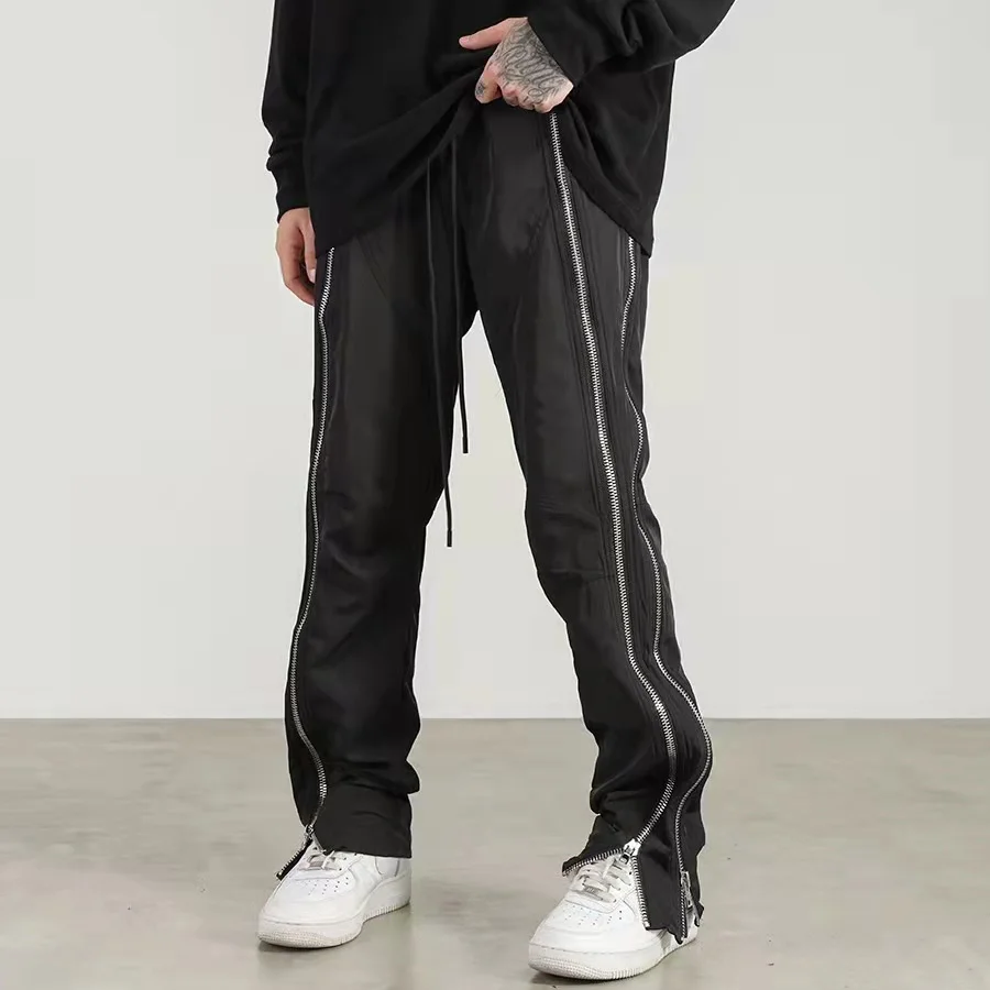 3D Nylon Pocket Zipper Track Pants