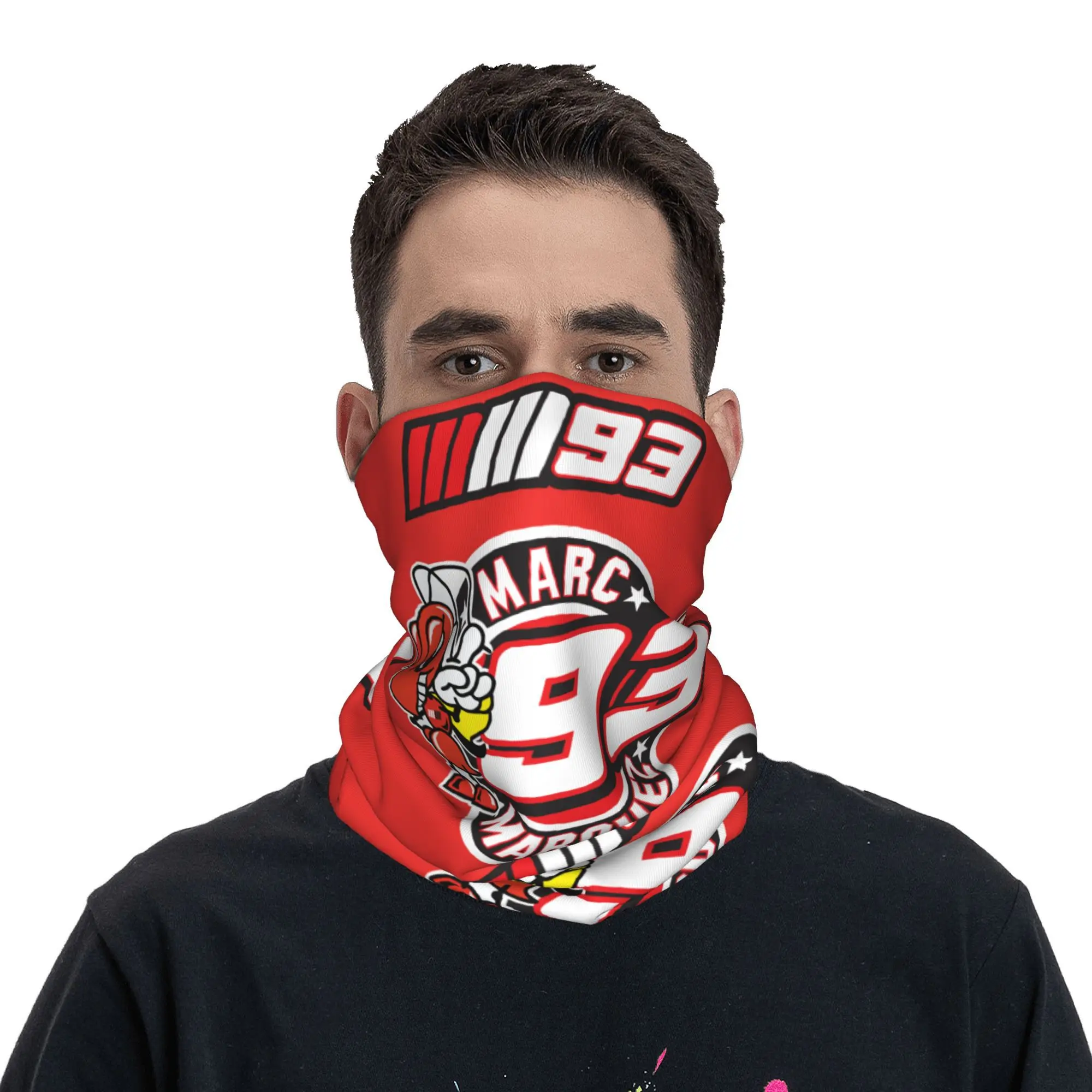 Motor-Marquezs Marxs Car 93 Ant Bandana Neck Warmer Men Women Winter Ski Hiking Scarf Gaiter Face Cover