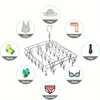 Stainless Steel Windproof Clothespin Laundry Hanger Bra Sock Towel Clothesline Hook Clothes Rack Peg Dryer Airer Drying 4