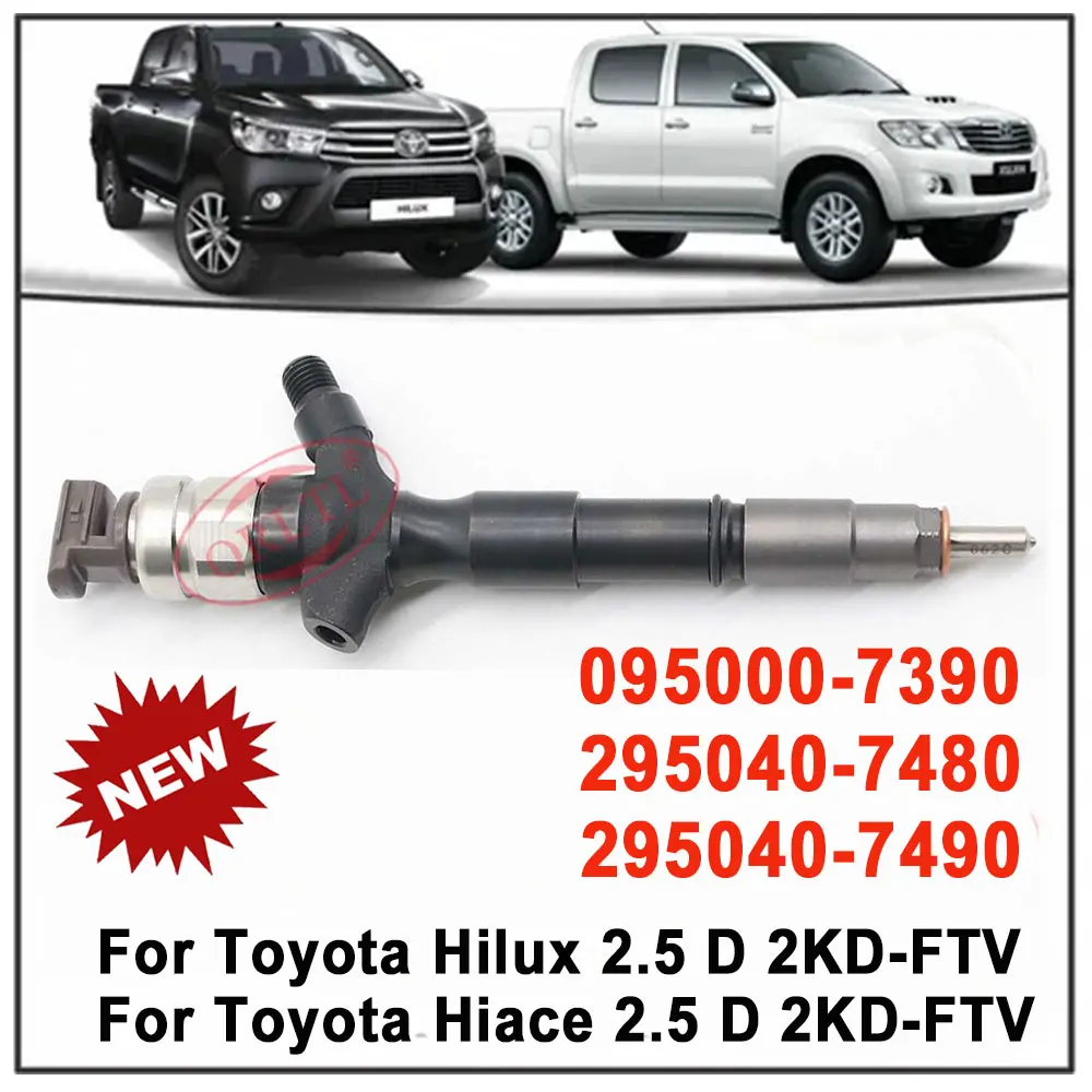 

ORLTL 095000-7390 Diesel Common Rail Injector Assy 6190 OEM 295040-7480 295040-7490 for Denso Toyota Hiace 2.5 D 2KD-FTV