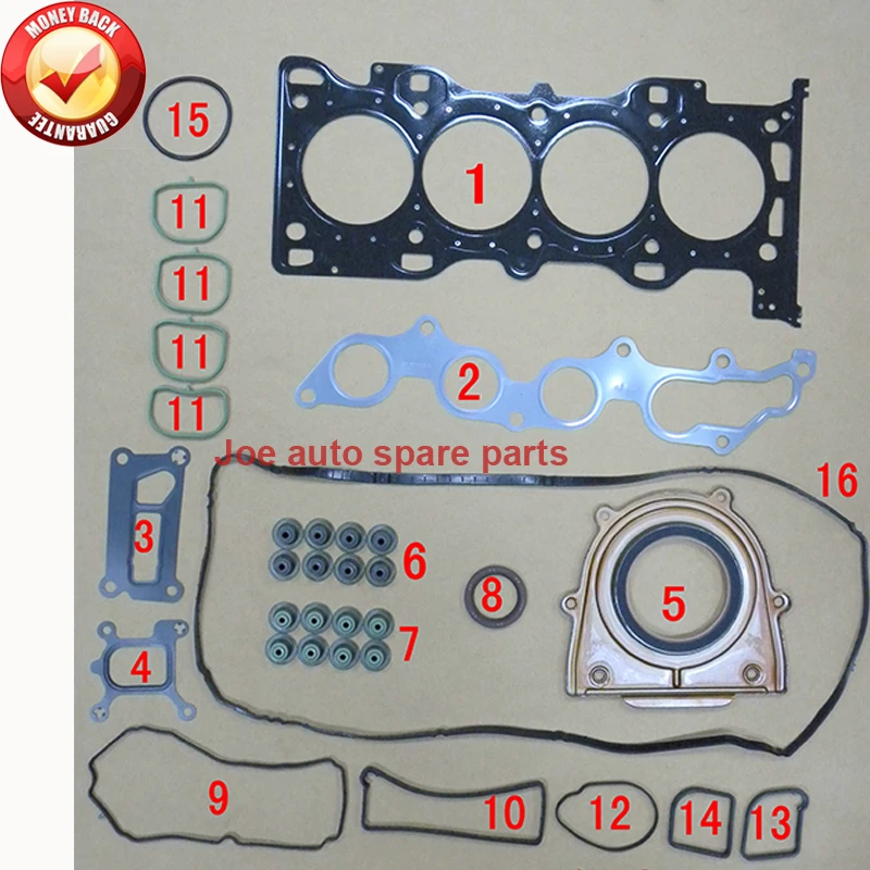 SEBA SEWA Engine Full gasket set kit for FORD MONDEO / MONDEO IV GALAXY S-MAX 2.3 i 2.3L 2261cc 07- 50291100