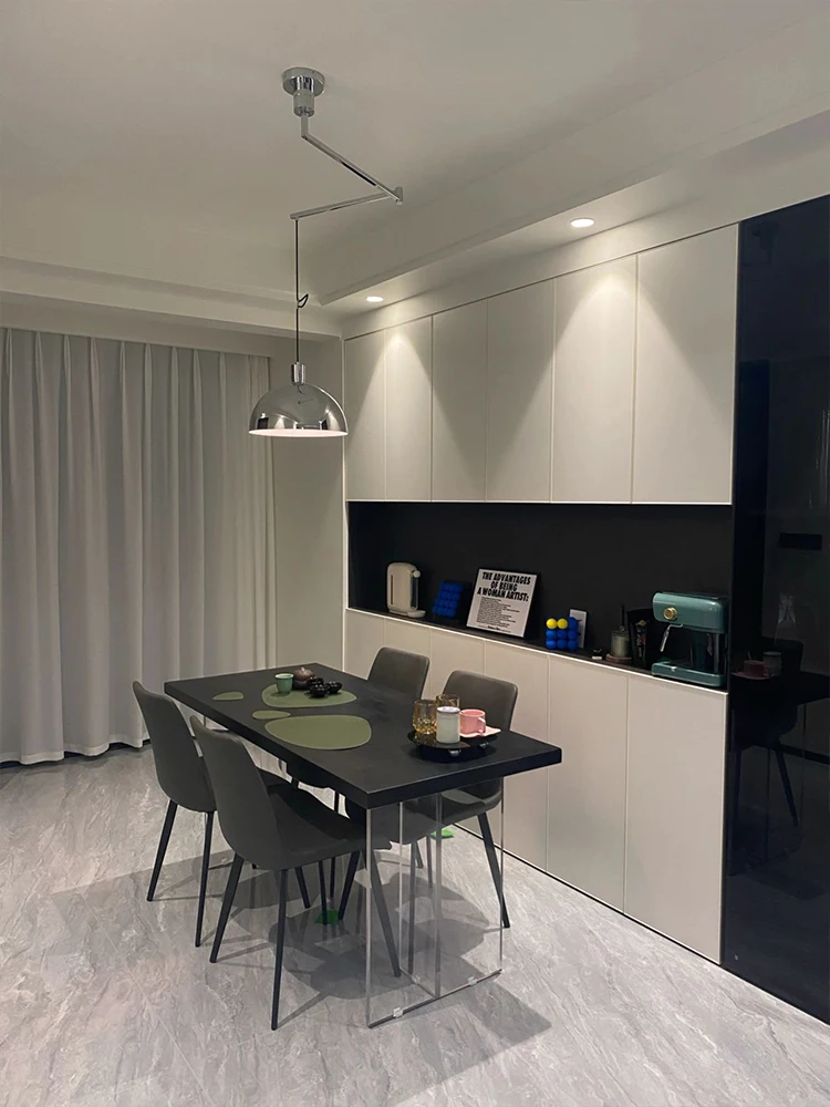 Nordic Restaurant LED Chandelier Modern Minimalist Study Kitchen IslandsTable LIGHT Can Transfer Mobile Design Creative Lamp