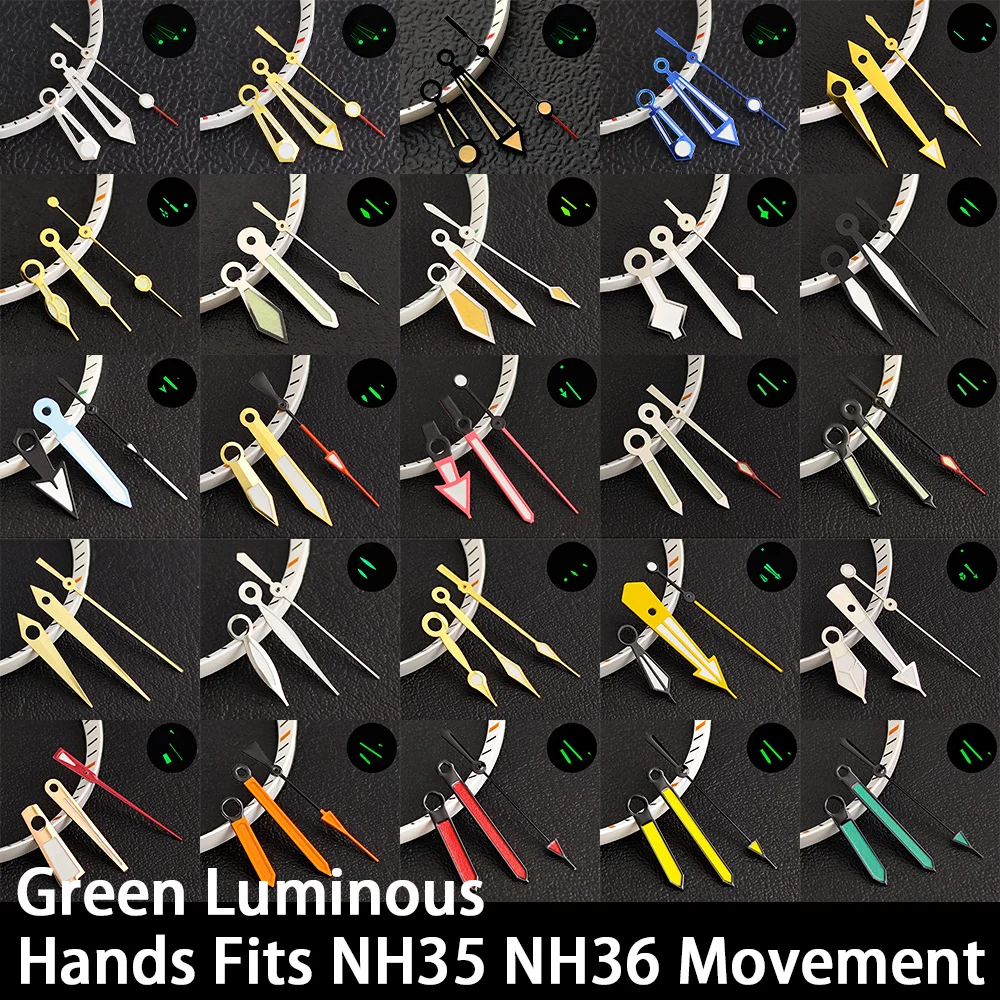 Green Luminous Watch Hands for Mechanical Movements - Replaceable Accessories