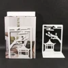 2 Pcs Color Chinese Style Gazebo Book Ends Heavy Book Stand for Parents to Child Gift Home Desk Offices Iron Book Ends Stationer 2
