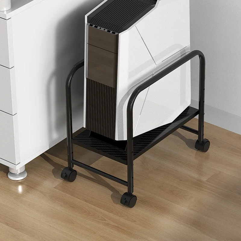 사무실 컴퓨터 메인 호스트 케이스 브래킷 브레이크 열 방출 기능이 있는 다기능 스토리지 랙 컴퓨터 케이스 지원