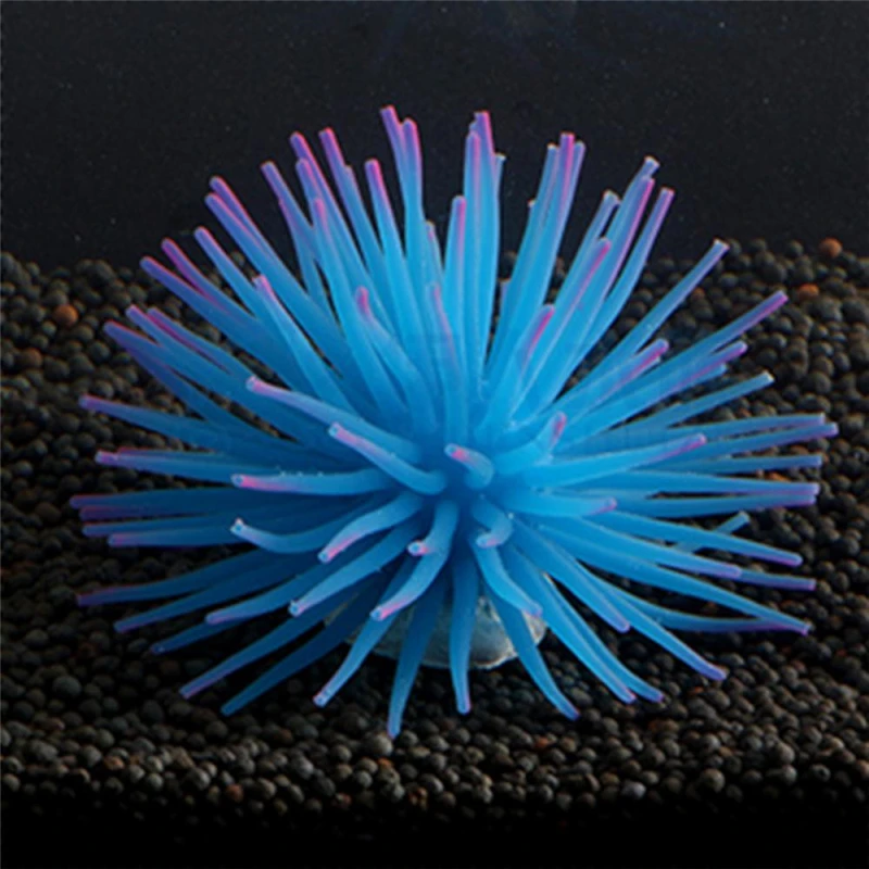 1 szt. Silikonowe akwarium sztuczna roślina koralowa podwodna ozdoba ozdoba kolorowa koralowa ryba wodna ozdoba