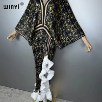 Robe plissée ajustée WINYI pour femme avec fente haute, style kaftan musulman, abaya de luxe de Dubaï, longue robe de soirée, idéale pour la plage 4