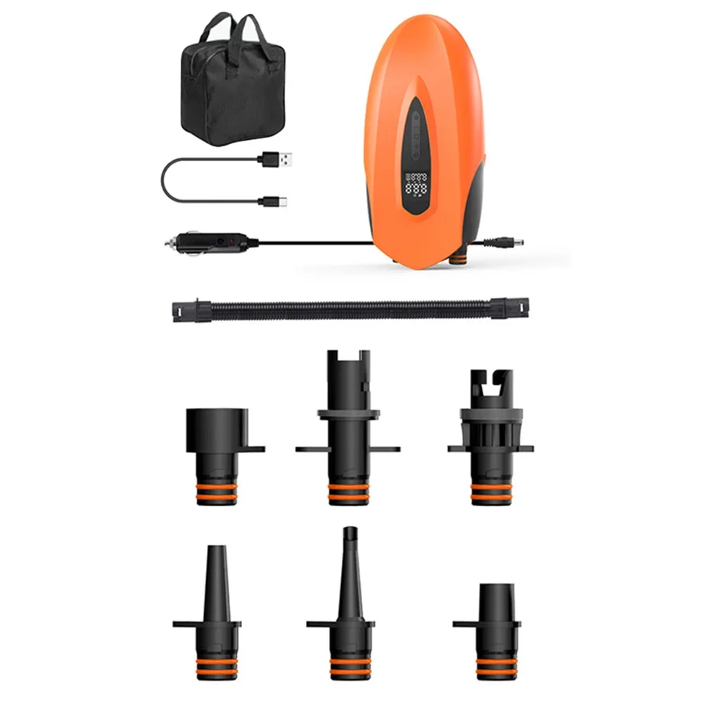 Portable Inflation Pump Quick Charging Wireless Air Pump with Flashlight Electric Air Pump for Rubber Boats Inflatable Boats