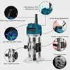 Wood Router Kit with 15pc 1/4" Collets Router Bits 600W 110/220V Laminate Milling Engraving Hand Machine Carpentry Slotting Tool 3