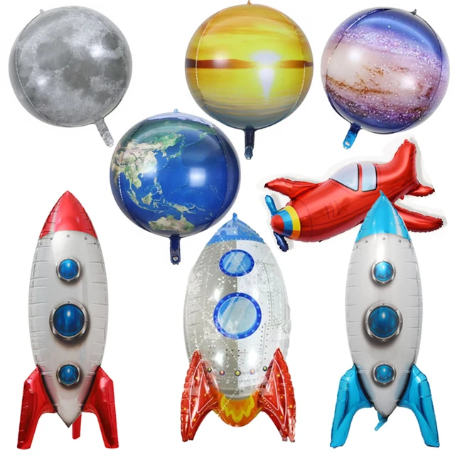 Modèle de fusée gonflable en argent, jouets pour enfants, décoration de  fête d'anniversaire, ballon en forme de vaisseau spatial en pvc pour photo  - AliExpress