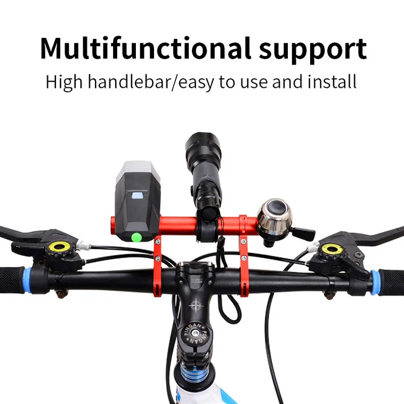 10/20/30CM Tube Bicycle Handlebar Extender Mount Mountain MTB Bike Cycling Headlight Bracket Lamp Flashlight Holder Accessorie