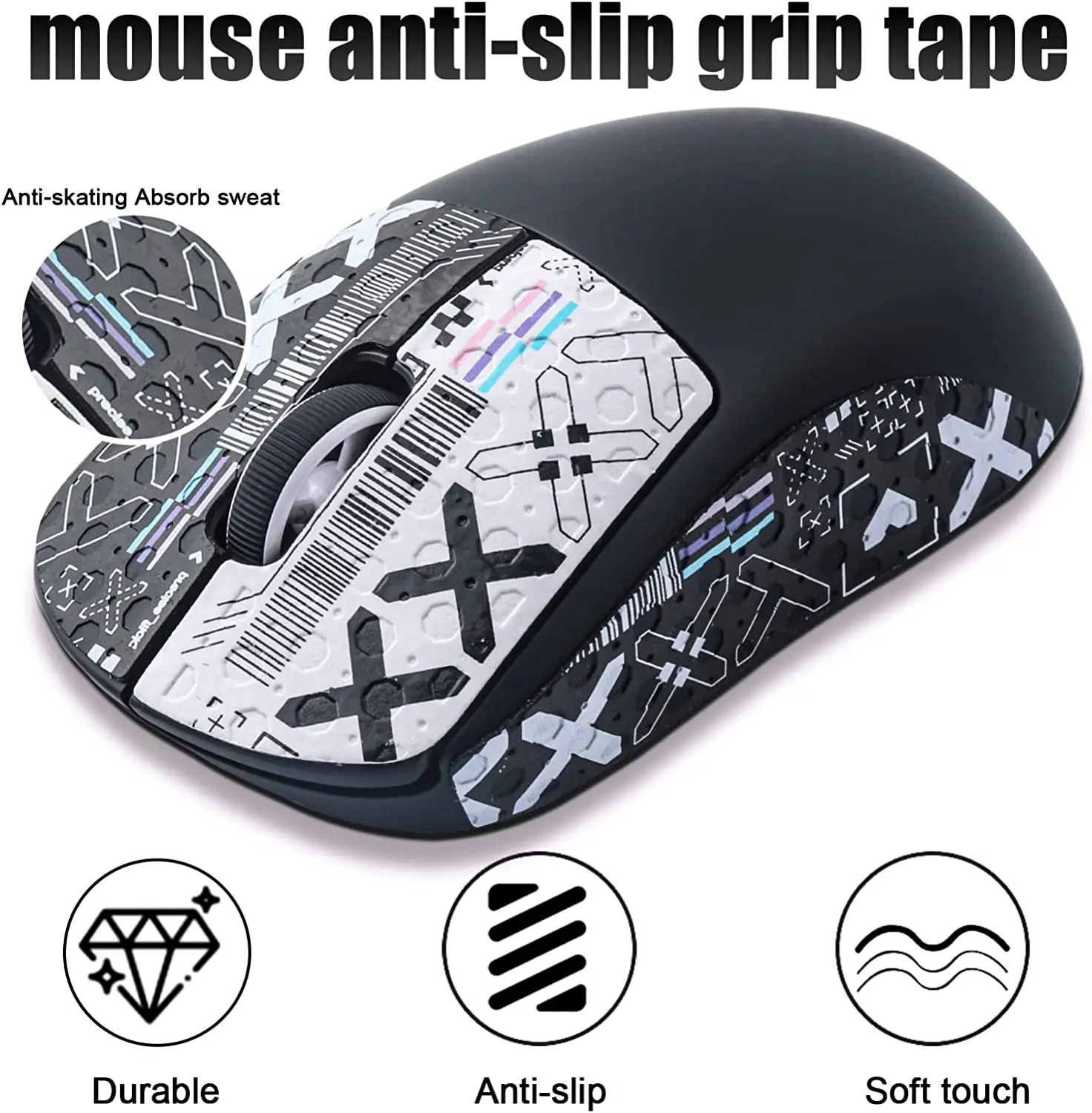 Mouse Anti Slip Grip Tape Palm Sweat Absorption Mouse Skins For Logitech G PRO X Superlight Wireless GPX Gaming Mouse mouse anti slip sticker