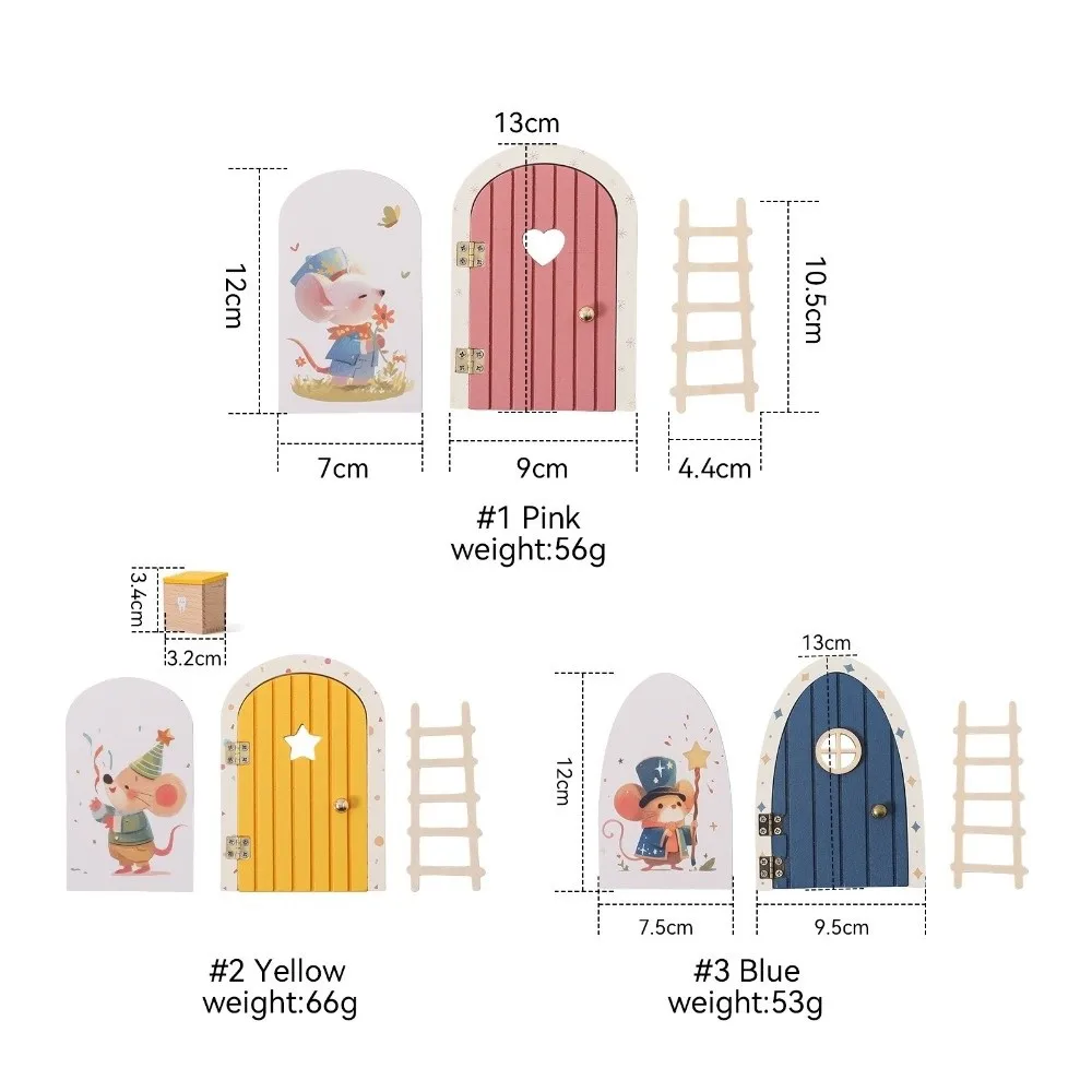 Wooden Mini Fairy Elf Door Home Decor