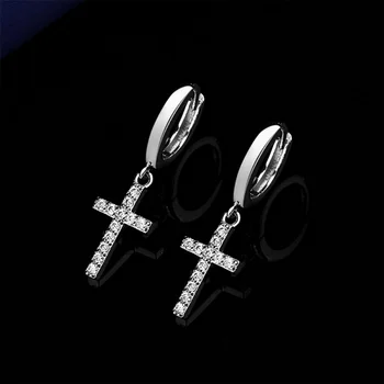 Cross Zircon Sterling Earrings 1