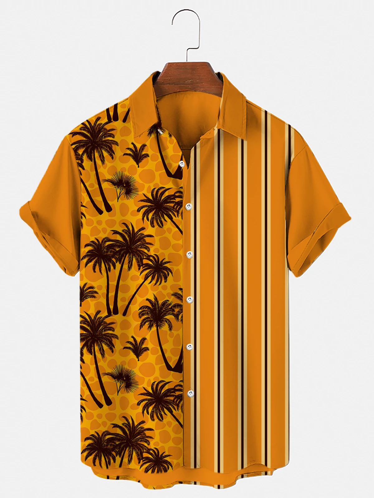 Men's Hawaiian Shirt 6xl Loose Stretch Shirt Top Men's And Women 3d Print Coconut Tree Single Breasted Short Sleeve Beach casual short sleeved shirt,short sleeved shirt,hawaiian shirt
