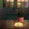 Circle Tray Vanity Stool Rattan Storage Basket Multi-function Coffee Multifunction Decorate Gathering Elegant Fruit Plate 3