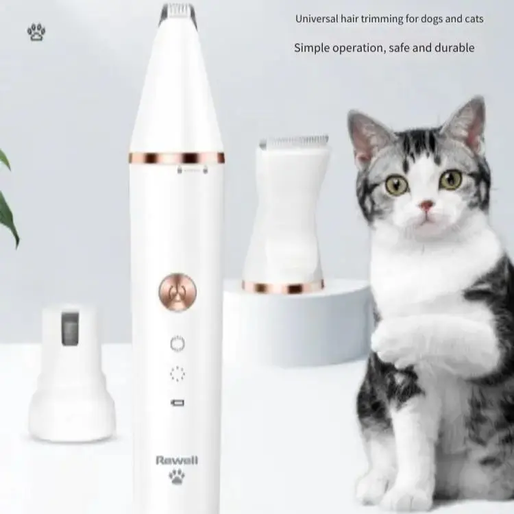 애완동물 전용 다기능 클리퍼 및 면도기, 저소음 트리머 포함 4 in 1 혼합기능용품