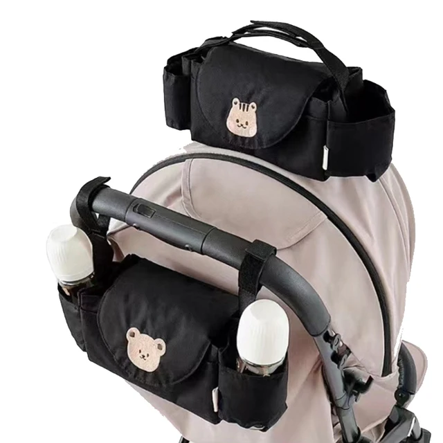 Cestino Organizer Per Passeggino - Tessuto Oxford, Nero, Portaoggetti Per Pannolini E Accessori Beb&egrave;