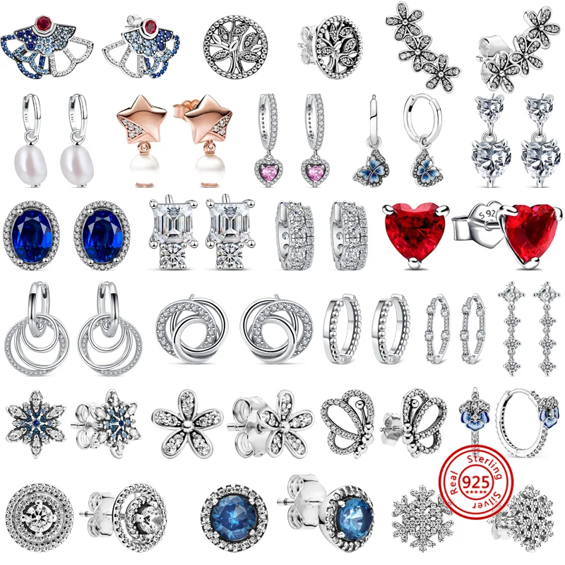 

Женские серьги-гвоздики из серебра 925 пробы, с цирконом