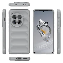 Luxurious 3D Textured Soft Silicone Rugged Protective Case for OnePlus ACE 2 Pro (Light Gray)
