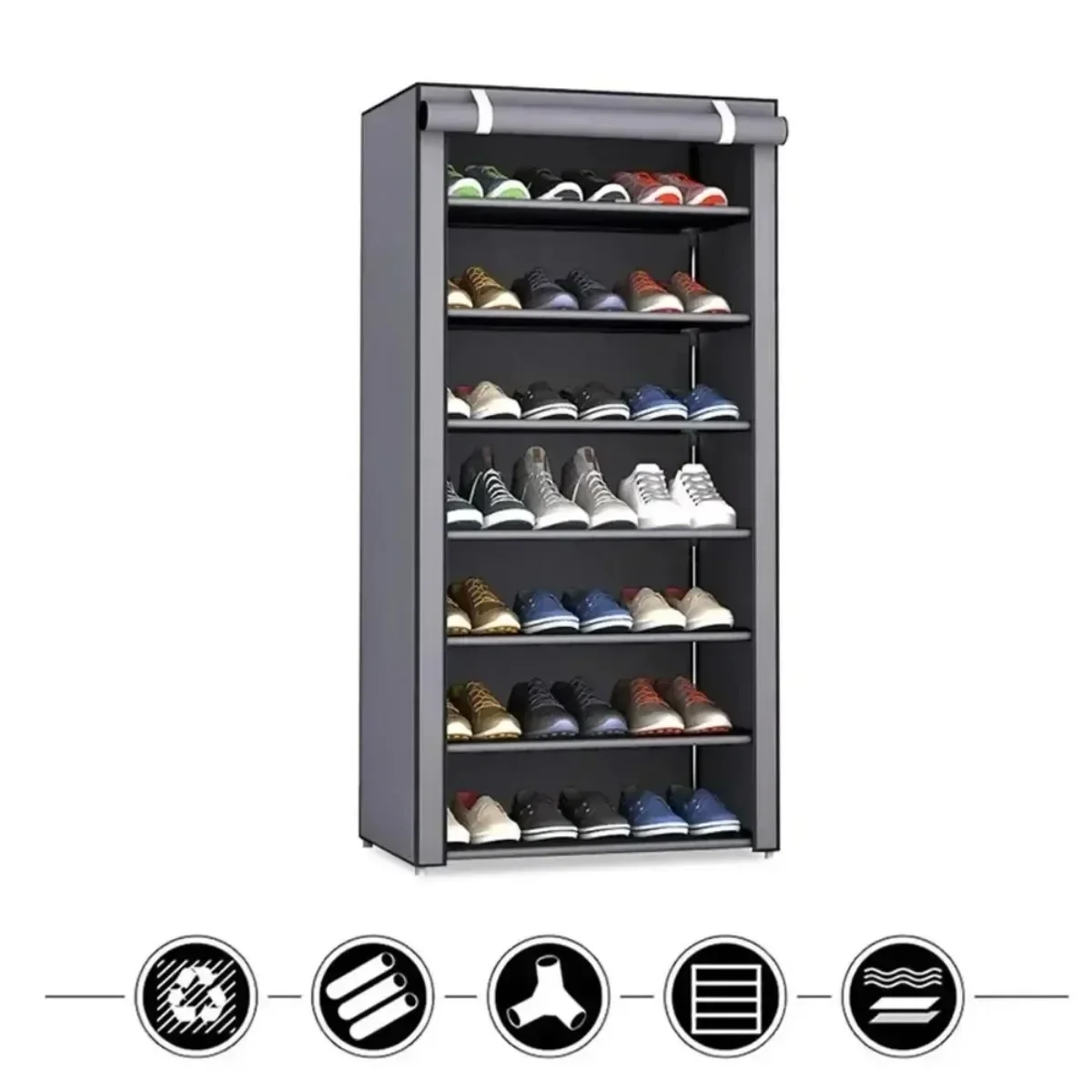 Multilayer Nonwoven Shoe Rack Dustproof Shoe Cabinet Organizer Multilayer Minimalist Home Furniture Space-saving Dustproof Shelf
