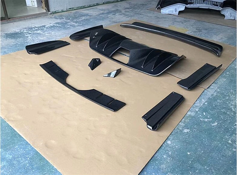 For Ferrari 430 REAL Carbon Fiber Front Lip Splitters Rear Diffuser Bumper Body Side Skirt Kit Spoiler High Quality Accessories - - Racext 21