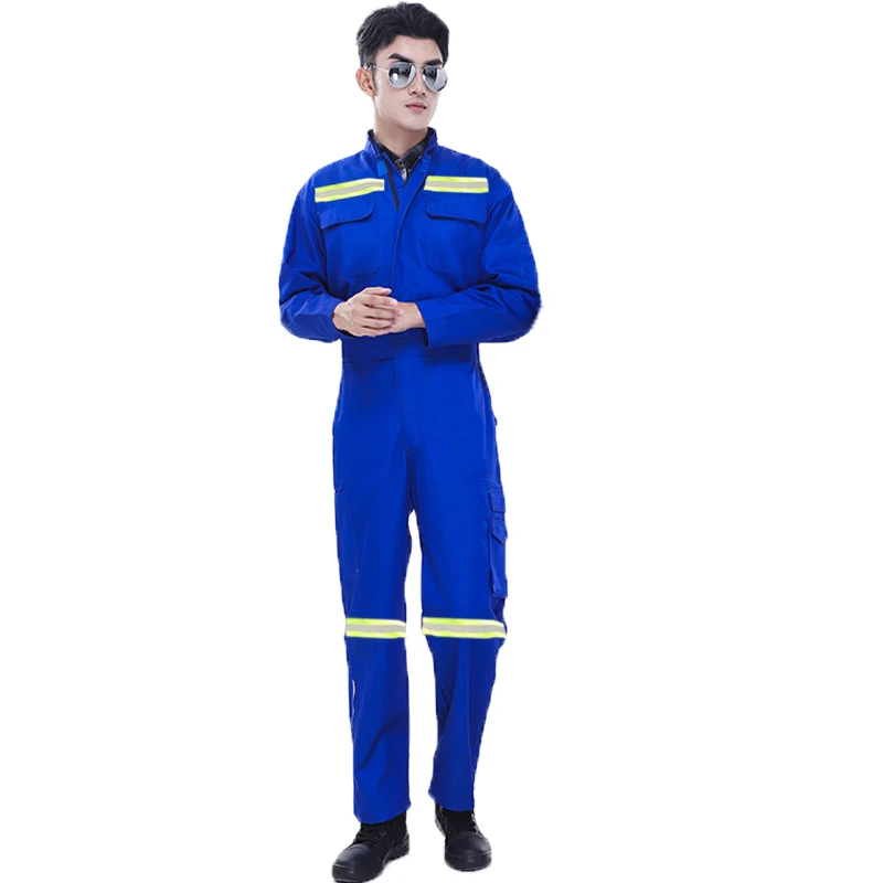 Hi Vis Safe Work Clothing Work Overall Men's Working Coverall Welding Suits Car Repairman Uniforms Workshop Mechanical Jumpsuit