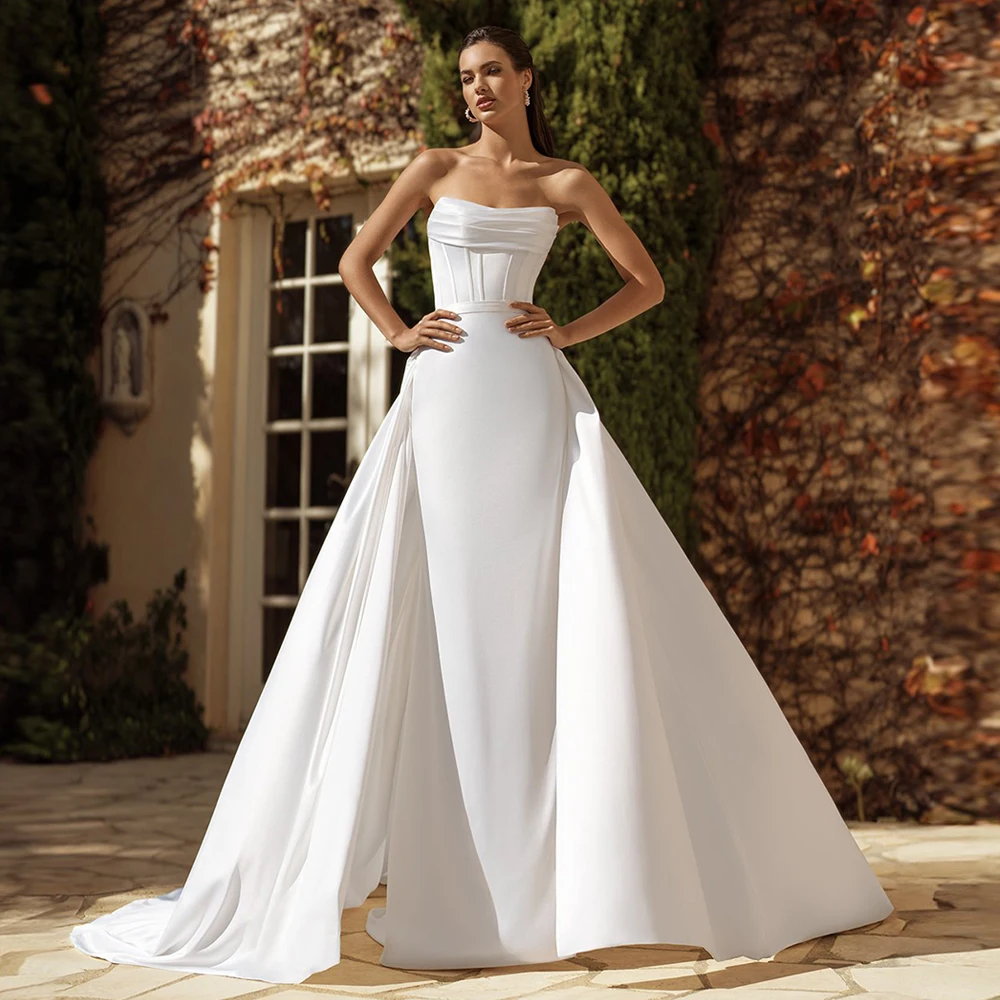 princess polly baby blue dress Versatility Unveiled: Enchanting Wedding Dresses with Detachable Sleeves main image 1
